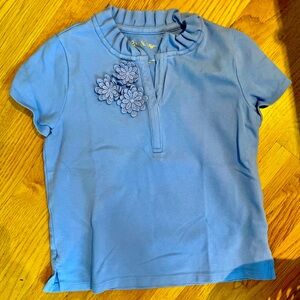 Lilly Pulitzer Collared Shirt periwinkle blue size 8/10 L